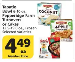 Vons Tapatio Bowl 6-10 oz. Pepperidge Farm Turnovers or Cakes 12.5-19.6 oz., Frozen offer