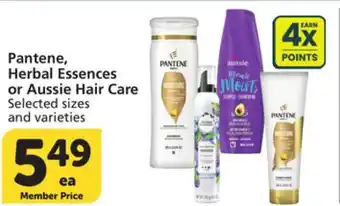 Vons Pantene, Herbal Essences or Aussie Hair Care offer