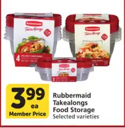 Vons Rubbermaid Takealongs Food Storage offer