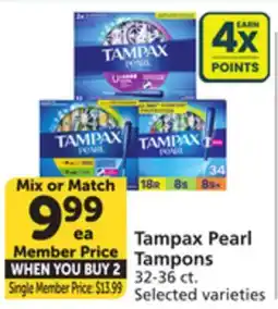 Vons Tampax Pearl Tampons offer