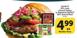 Vons Jennie-O 93% Lean Ground Turkey or Signature SELECT 85% Ground Beef offer