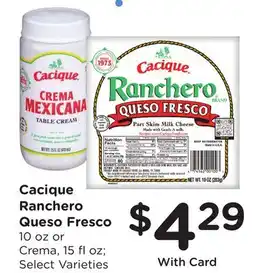Ralphs Cacique Ranchero Queso Fresco offer