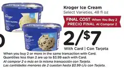 Ralphs Kroger Ice Cream offer