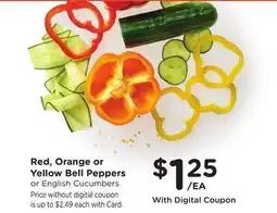 Ralphs Red, Orange or Yellow Bell Peppers offer