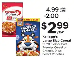 Ralphs Kellogg's Large Size Cereal offer