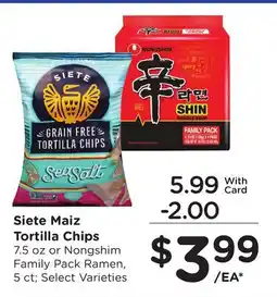 Ralphs Siete Maiz Tortilla Chips offer