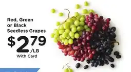 Ralphs Red, Green or Black Seedless Grapes offer