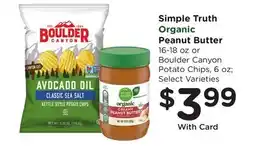 Ralphs Simple Truth Organic Peanut Butte offer