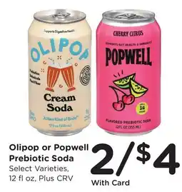 Ralphs Olipop or Popwell Prebiotic Soda offer