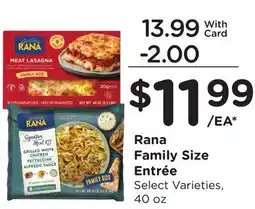 Ralphs Rana Family Size Entrée offer