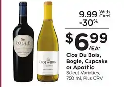 Ralphs Clos Du Bois, Bogle, Cupcake or Apothic offer