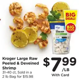 Ralphs Kroger Large Raw Peeled & Deveined Shrimp offer