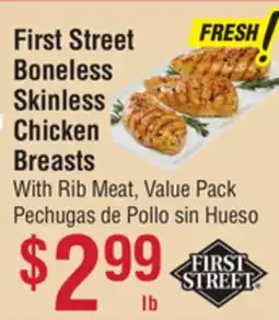 Smart & Final First Street Boneless Skinless Chicken Breasts offer