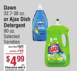 Smart & Final Dawn or Ajax Dish Detergent offer