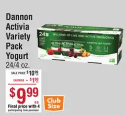 Smart & Final Dannon Activia Variety Pack Yogurt offer