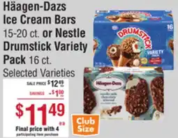 Smart & Final HΓ€agen-Dazs Ice Cream Bars or Nestle Drumstick Variety Pack offer