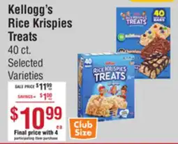 Smart & Final Kellogg's Rice Krispies Treats offer