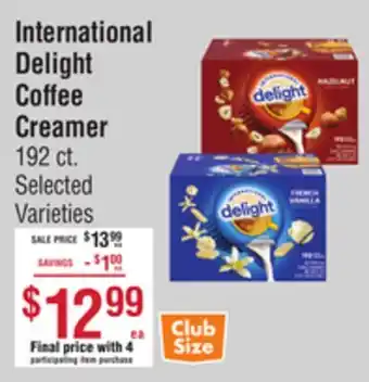 Smart & Final International Delight Coffee Creamer offer