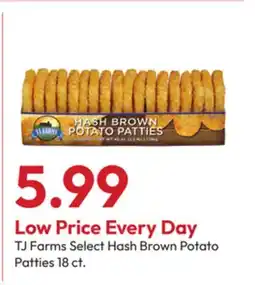 Stater Bros TJ Farms Select Hash Brown Potato Patties offer