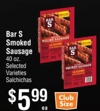 Smart & Final Bar S Smoked Sausage offer
