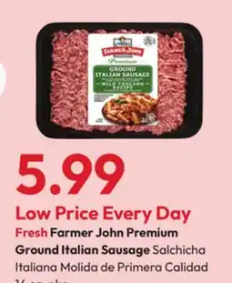 Stater Bros Fresh Farmer John Premium Ground Italian Sausage offer