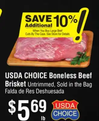 Smart & Final USDA CHOICE Boneless Beef Brisket offer