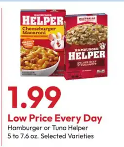 Stater Bros Hamburger or Tuna Helper offer