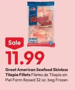Stater Bros Great American Seafood Skinless Tilapia Fillets offer