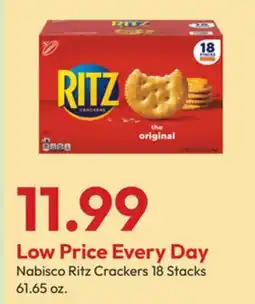 Stater Bros Nabisco Ritz Crackers 18 Stacks offer
