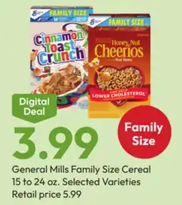 Stater Bros General Mills Family Size Cereal offer