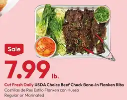 Stater Bros USDA Choice Beef Chuck Bone-In Flanken Ribs offer