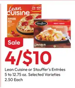 Stater Bros Lean Cuisine or Stouffer's Entrées offer