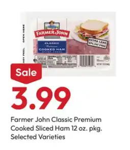 Stater Bros Farmer John Classic Premium Cooked Sliced Ham offer