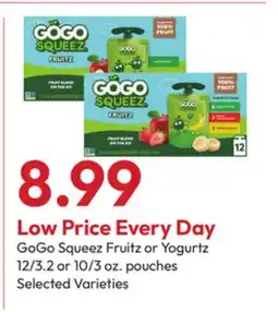 Stater Bros GoGo Squeez Fruitz or Yogurtz offer