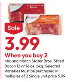 Stater Bros Stater Bros. Sliced Bacon offer