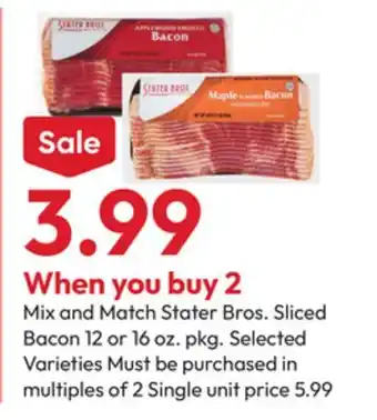 Stater Bros Stater Bros. Sliced Bacon offer