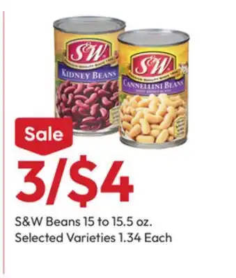 Stater Bros S & W Beans offer