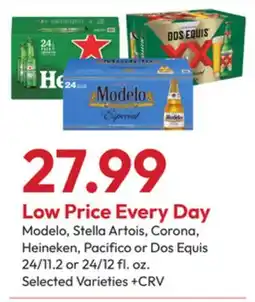 Stater Bros Modelo, Stella Artois, Corona, Heineken, Pacifico or Dos Equis offer
