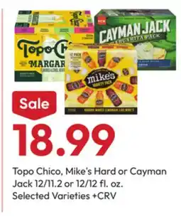 Stater Bros Topo Chico, Mike's Hard or Cayman Jack offer