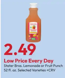 Stater Bros Stater Bros. Lemonade or Fruit Punch offer