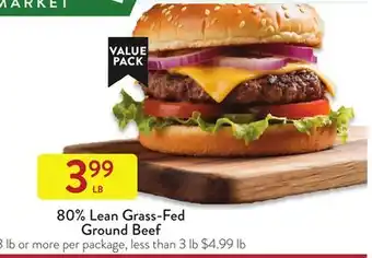 Fresh Thyme 80% Lean Grass-Fed Ground Beef offer