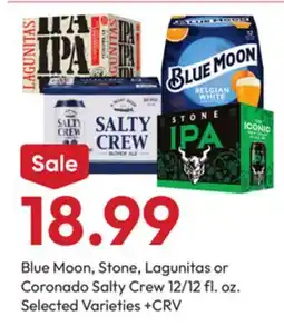 Stater Bros Blue Moon, Stone, Lagunitas or Coronado Salty Crew offer