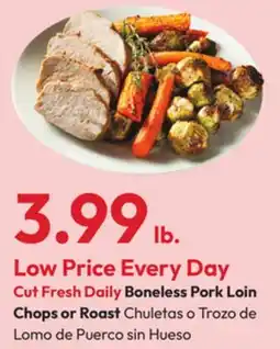 Stater Bros Boneless Pork Loin Chops or Roast offer