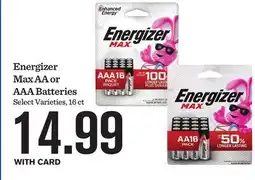 Mariano's Energizer Max AA or AAA Batteries offer