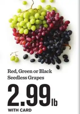 Mariano's Red, Green or Black Seedless Grapes offer