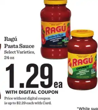 Mariano's Ragú Pasta Sauce offer