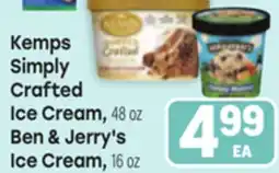 Tony’s Fresh Market Kemps Simply Crafted Ice Cream, 48 oz or Ben & Jerry's Ice Cream, 16 oz offer