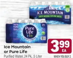 Tony’s Fresh Market Ice Mountain or Pure Life offer