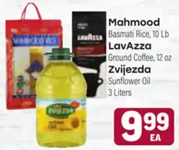 Tony’s Fresh Market Mahmood Basmati Rice, 10 Lb LavAzza Ground Coffee, 12 oz Zvijezda Sunflower Oil, 3 Liters offer