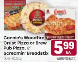 Tony’s Fresh Market Connie's Woodfired Crust Pizza or Brew Pub Pizza, 12 Screamin' Breadstix offer